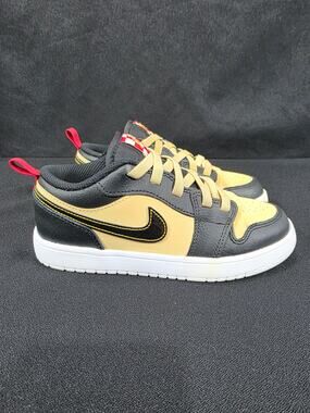 Nike Air Jordan 1 Low ALT SE Pizza Leather Sesame Black Boys Size 2Y
